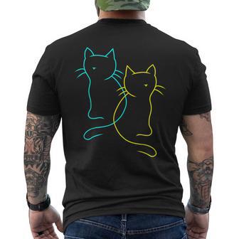 80S 90S Cats Retro Kittenintage Cat Children's T-Shirt mit Rückendruck - Geschenkecke