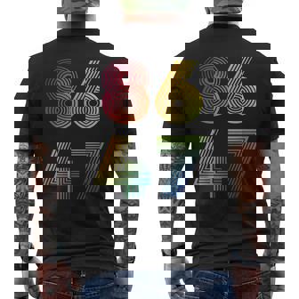 86 47 Anti Trump 8647 Impeach 47 Anti-Trump President Retro Men's T-shirt Back Print - Monsterry