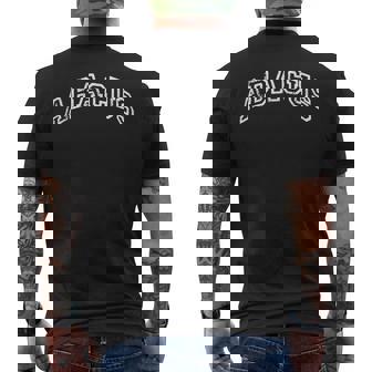 Abacus Minimalist Vintage Inspired Retro Varsity Style Men's Back Print T-Shirt - Monsterry