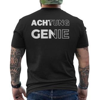 Achtung Genie T-Shirt mit Rückendruck - Geschenkecke