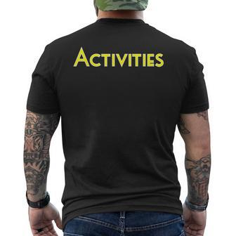 Activities School College Corporate Event Clothing Men's T-shirt Back Print - Monsterry CA
