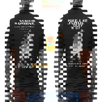 Adventure You Say Alpaca My Bags Travel Chistmas Men's T-shirt Back Print - Monsterry