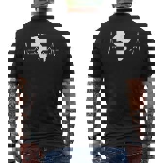 Africa Battito Cardiaco Safari Africaiaggi Sud Africa T-shirt da uomo con stampa posteriore - Novitaregali