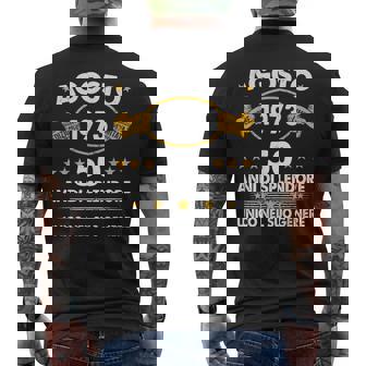Agosto 50 Agosto 1973 Anni 50 Compleanno Uomo 1973 T-shirt da uomo con stampa posteriore - Novitaregali