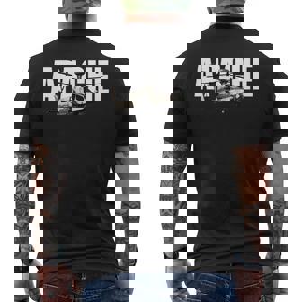 Ah-64 Ah64 Apache Helicóptero Manga Larga Camiseta Hombre Estampado Espalda - Regaloses