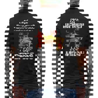 Allenamento Più Panca Presso Meno Depresso Divertente Panca Pressa T-shirt da uomo con stampa posteriore - Novitaregali