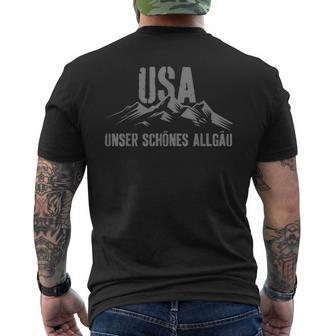 Allgäu Usa Unser Schöne Allgäu Mountains Hiking Alps T-Shirt mit Rückendruck - Geschenkecke