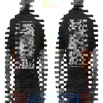 Alpha Male Wolf Y2k Meme Ironic Brainrot Men's T-shirt Back Print - Thegiftio UK