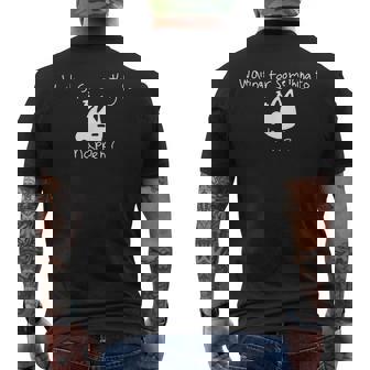 Amante Dei Gatti In Attesa Di Qualcosa Che Accada Omori Cat Inspired T-shirt da uomo con stampa posteriore - Novitaregali