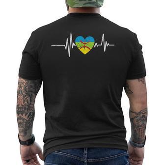 Amazigh Heartbeat Lovers Intage Berber Amazigh Fl T-Shirt mit Rückendruck - Geschenkecke