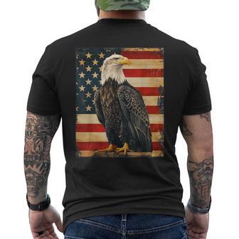 American Bald Eagle 4Th Of July Usa Patriotic Eagle Men's T-shirt Back Print | Seseable UK