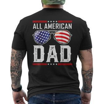 All American Dad Fourth 4Th Of July Sunglasses Family Men's T-shirt Back Print - Monsterry CA