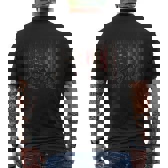 American Flag Mtb Mountain Bike Apparel Mountain Bike Men's T-shirt Back Print - Monsterry