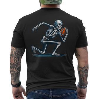 American Football Skeleton Boys Football Fan Halloween Men's T-shirt Back Print - Thegiftio UK
