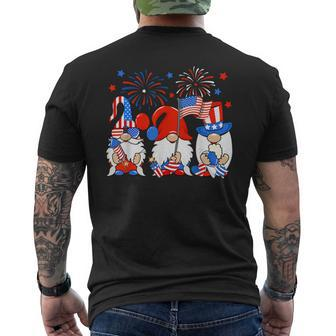 American Gnomes Celebrating Independence Day 4Th Of July Men's T-shirt Back Print - Monsterry AU