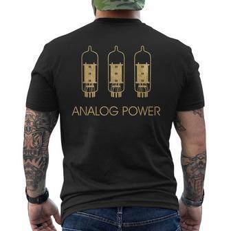 Analog Power Amp Tubes Hi-Fiintage Stereo Retro T-Shirt mit Rückendruck - Geschenkecke