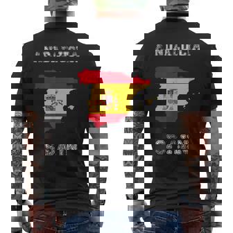 Andalusia Spagnaintage Spagna Bandiera Mappa T-shirt da uomo con stampa posteriore - Novitaregali