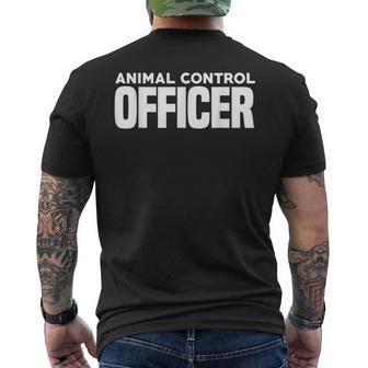 Animal Control Officer Public Safety Uniform Patrol Duty Men's Back Print T-Shirt - Monsterry