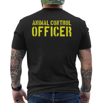 Animal Control Officer Public Safety Uniform Patrol Men's Back Print T-Shirt - Monsterry