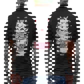 Anti Depressant Cat – Cute Cat Kitten Lovers Men's Back Print T-Shirt - Monsterry