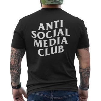 Anti Social Media Club T-Shirt mit Rückendruck - Geschenkecke