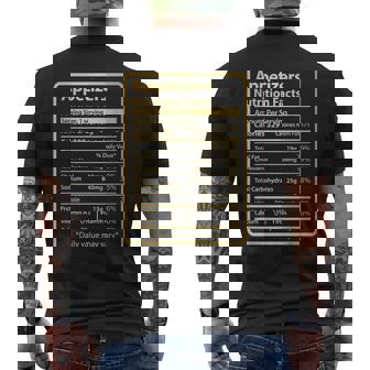 Appetizers Nutrition Facts Food For Thanksgiving Men's T-shirt Back Print - Monsterry