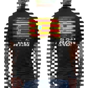 Aragón Bandera Camiseta Hombre Estampado Espalda - Regaloses