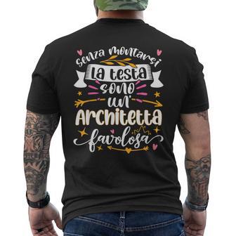 Architetta Favolosa Donna Architettura Architetto Laurea T-shirt da uomo con stampa posteriore - Novitaregali