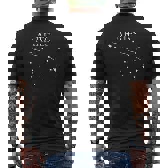 Aries Constellation Sign Astrology Horoscope Men's Back Print T-Shirt - Monsterry