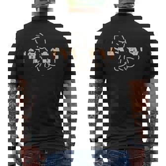 ASL Dog Mom American Sign Language Deaf ASL Teacher Men's Back Print T-Shirt - Monsterry