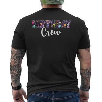 Astronaut Space Theme Birthday Party Matching Birthday Crew Men's T-shirt Back Print - Monsterry DE