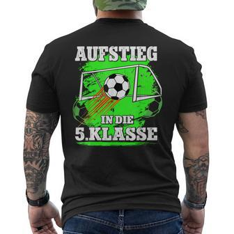 Aufstieg 5Klasse Einschulung Junge Schulbeginn T-Shirt mit Rückendruck - Geschenkecke