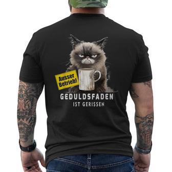 Ausser Betrieb Geduldsfaden Gerissen Arbeit Humor Office T-Shirt mit Rückendruck - Geschenkecke