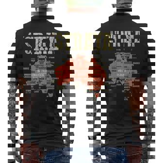 Australia Aussie Day Straya Map G'day Mate Outback Men's T-shirt Back Print - Thegiftio UK