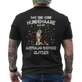 Australian Shepherd Glitter Dog Holder Aussie Dog T-Shirt mit Rückendruck - Geschenkecke