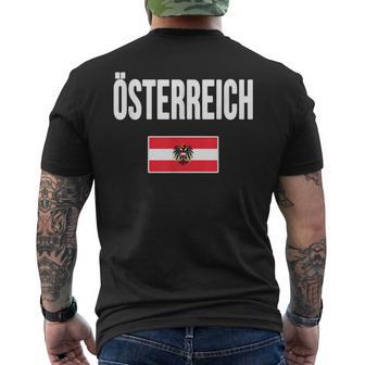 Austria Flag Austria Austria T-Shirt mit Rückendruck - Geschenkecke