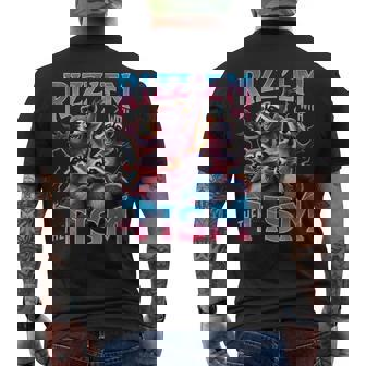 Autism Rizz Em With The Tism Meme Autistic Racoon Men's T-shirt Back Print - Thegiftio UK
