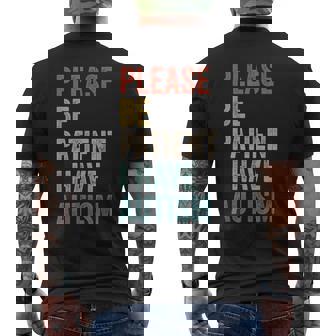 Autistic Neurodivergent Please Be Patient I Have Autism Men's T-shirt Back Print - Monsterry