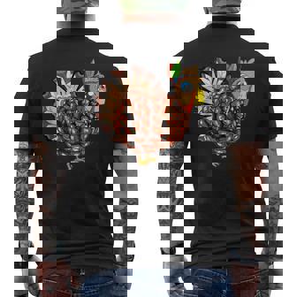 Autumn Thanksgiving Day Pinecone Pine Cone Pilgrim Turkey Tank Top Men's Back Print T-Shirt - Monsterry