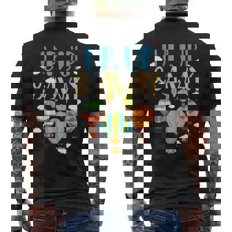 Up And Away Hot Air Balloon Men's T-shirt Back Print - Monsterry