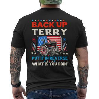 Back Up Terry Put It In Reverse Vintage 4Th Of July Men's T-shirt Back Print - Monsterry UK