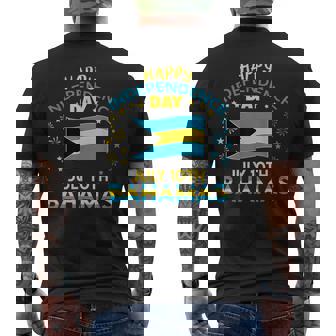 The Bahamas Independence Day Bahamian Pride The Bahamas Flag Men's T-shirt Back Print - Seseable