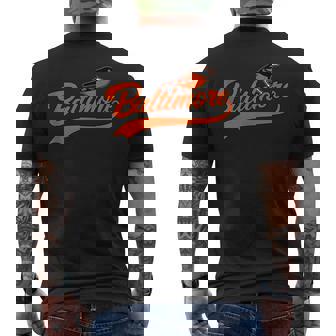 Baltimore Retro Vintage Baseball Classic Maryland Men's T-shirt Back Print - Thegiftio UK