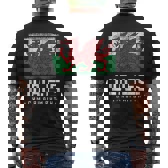 Bandera De Gales Dragón Galés Cymru Am Byth Galés Camiseta Hombre Estampado Espalda - Regaloses