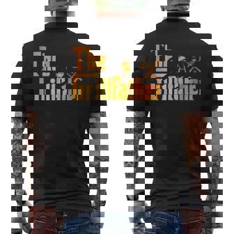 Barbecue Chef Bbq Grill & Smoker The Grillfather Men's T-shirt Back Print - Thegiftio UK