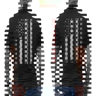 Bare-Knuckle Boxing American Flag 4Th Of July Men's T-shirt Back Print - Monsterry
