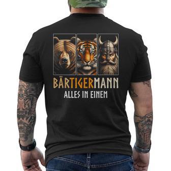 Bärtigermann All In One Retroiking T-Shirt mit Rückendruck - Geschenkecke