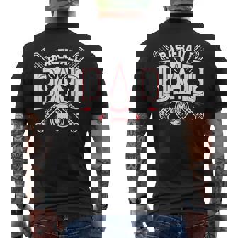 Baseball Dad Happy Fathers Day Men's T-shirt Back Print - Monsterry