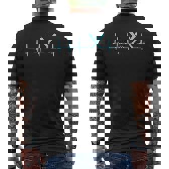 Baseball Heart Love Team Coaches Birthday Ideas Sayings Men's T-shirt Back Print - Monsterry