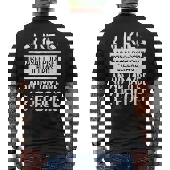 I Like Baseball Pocket Billiards And Maybe 3 Peopl Men's Back Print T-Shirt - Monsterry